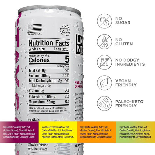 LMNT Sparkling Electrolyte Drink - Variety Pack | 12-Count