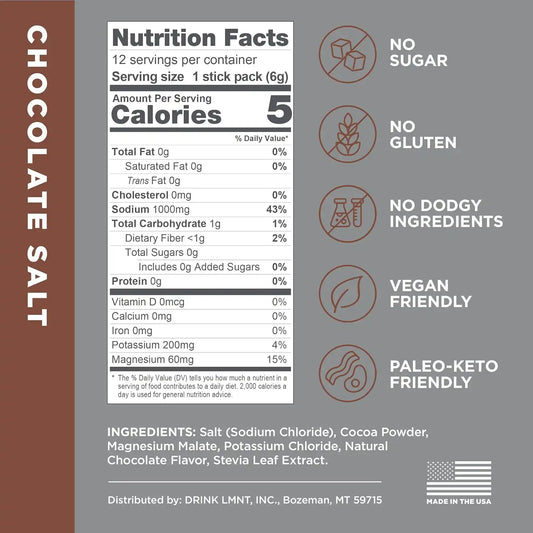Drink LMNT Zero Sugar Hot Chocolate or Coffee Mixer - Chocolate Medley - Variety Pack | Drink Mix | 12-Count